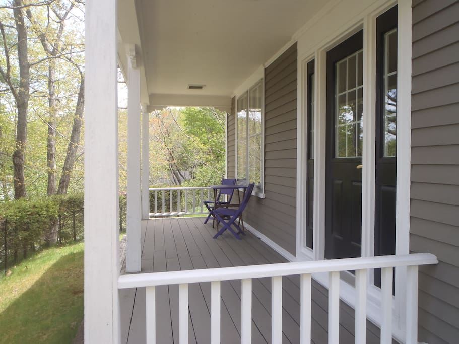 Enjoy your morning coffee or breakfast on our front porch, overlooking the Lahave River.