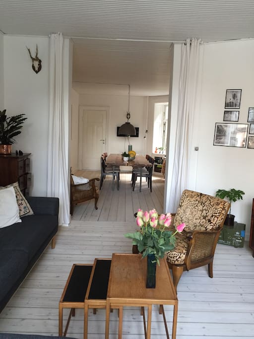 Living room and dining area