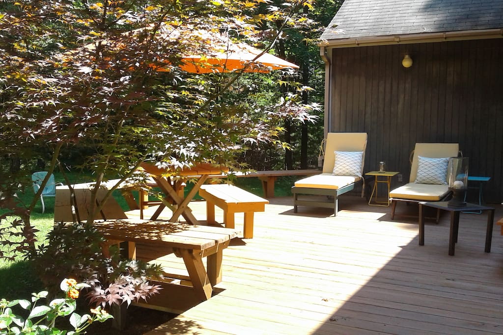 Back deck for sunning