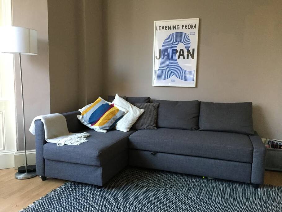 Big sofa bed - so we can host 4 people and one baby/toddler