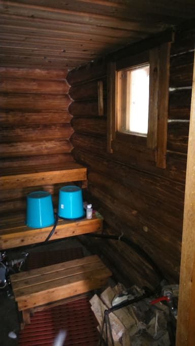 The sauna offers superb bath.