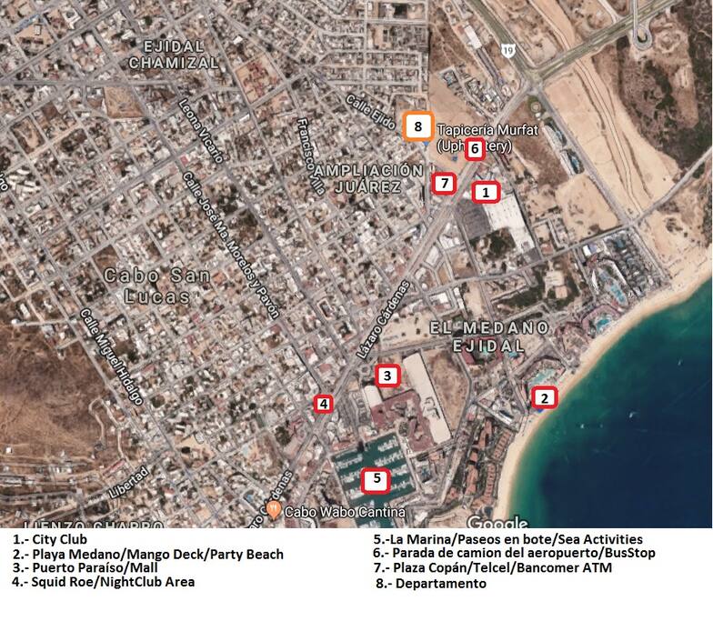 Algunos puntos principales cerca del departamento/ some main spots close to the apartment