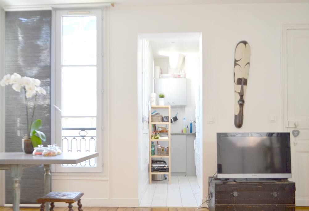 The living Room and kitchen background