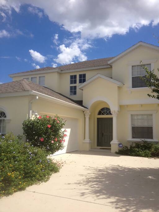 Front of Villa with on drive parking for 2 cars
