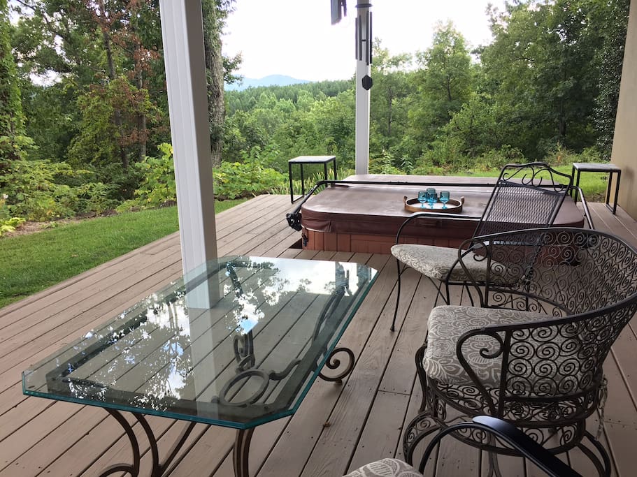 Your Deck with Hot Tub & Mountain Views
