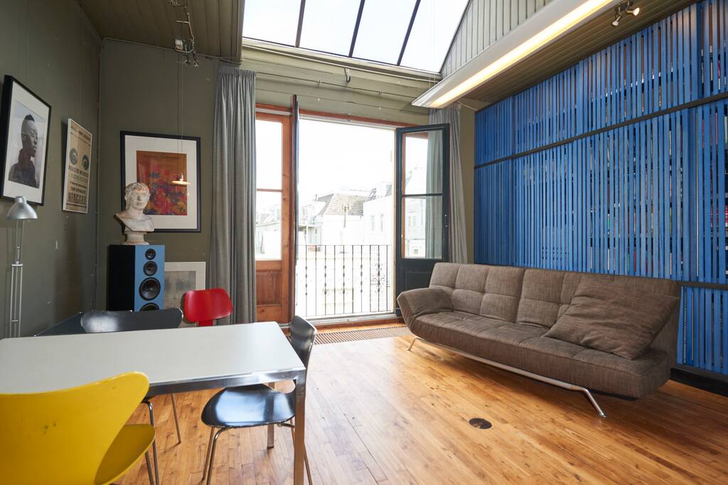On the right the sofa couch