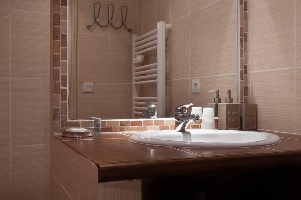 Salle de bain dans la chambre