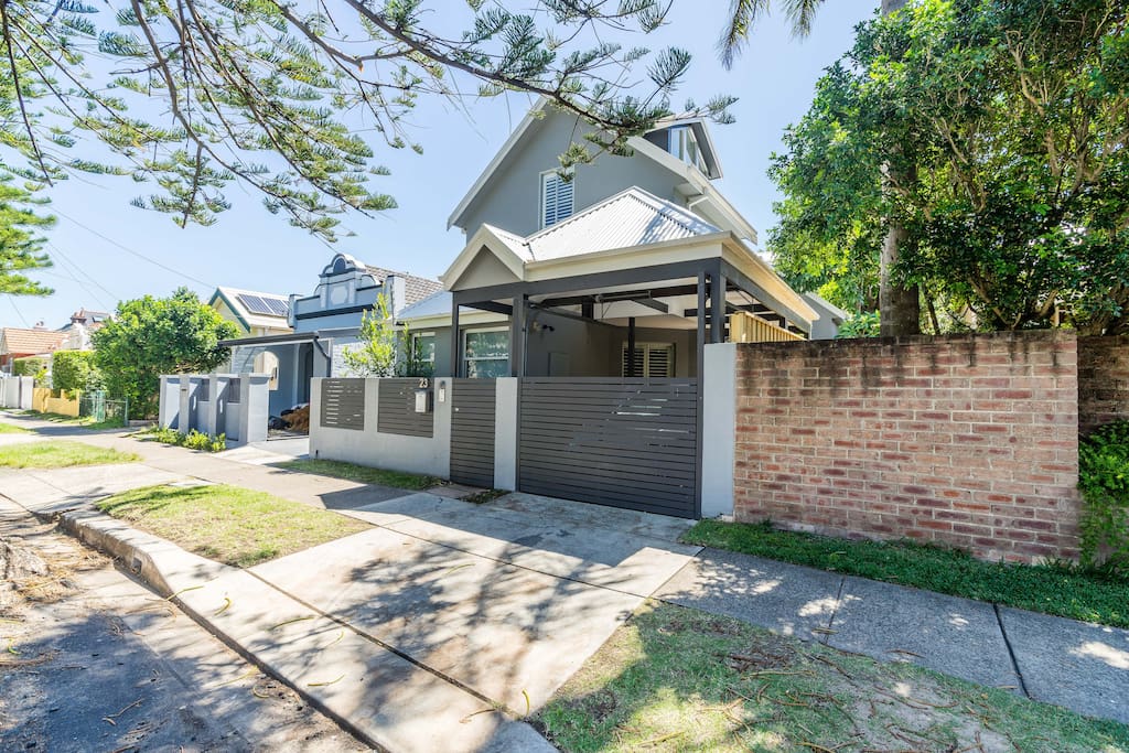Front of house, single off street parking