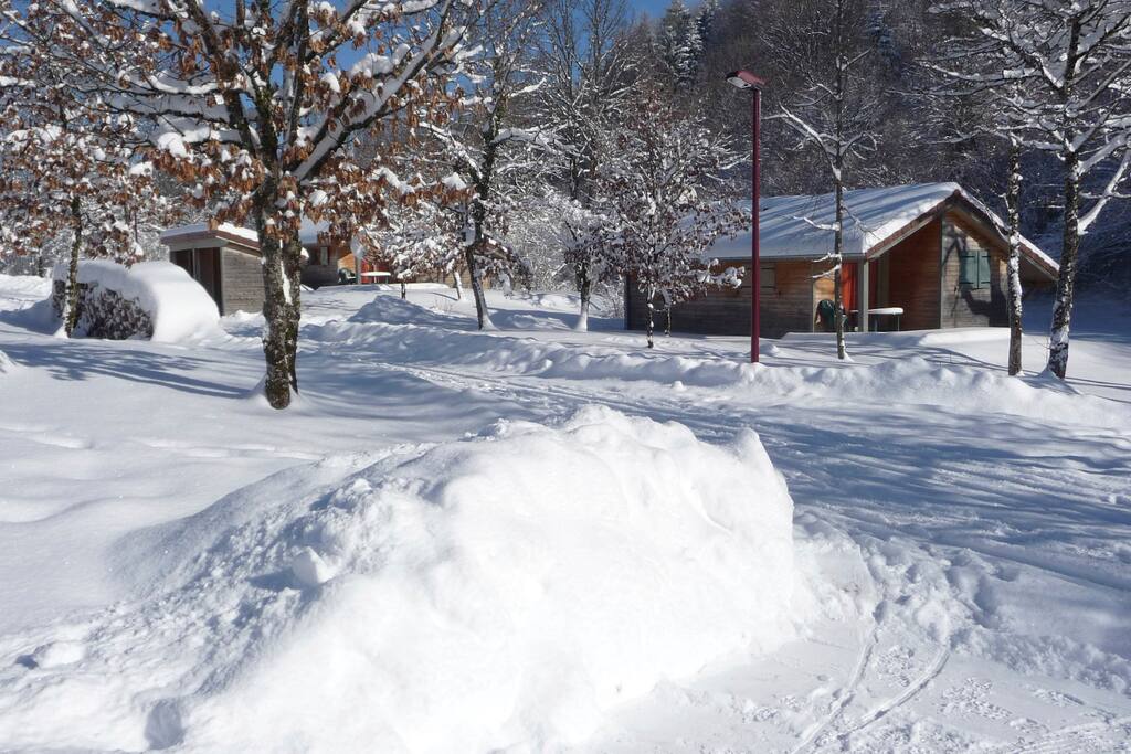 Nos chalets sous la neige
