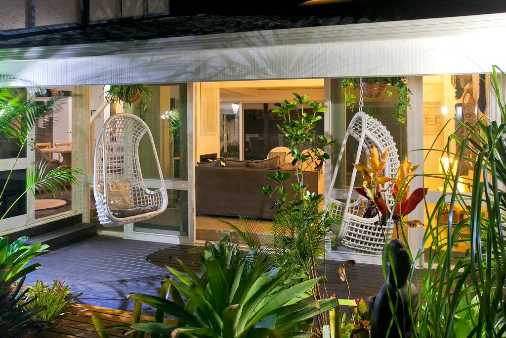 Lush tropical gardens