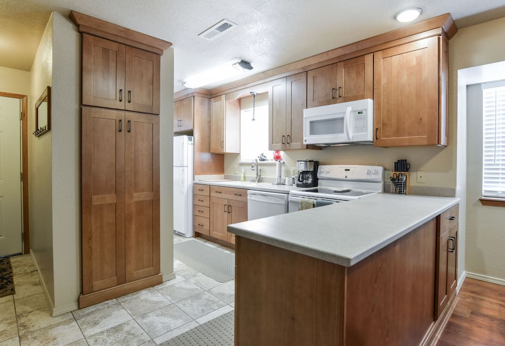 Fully stocked kitchen