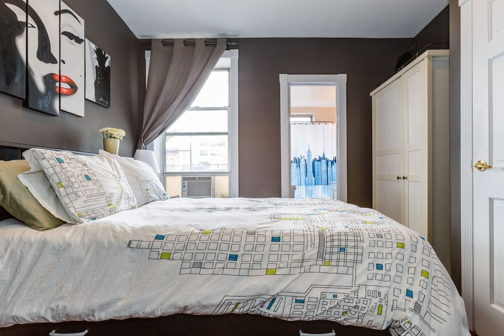 Private bedroom and bathroom.