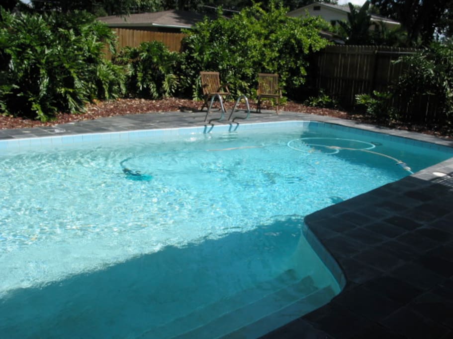 Solar heated pool