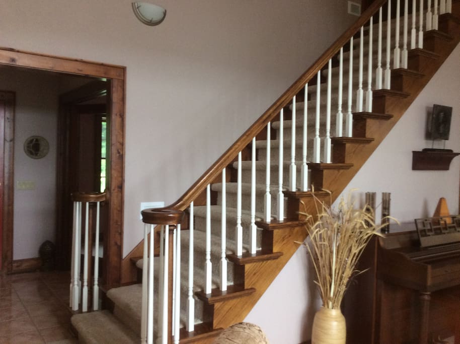 Stairs to guest bedroom