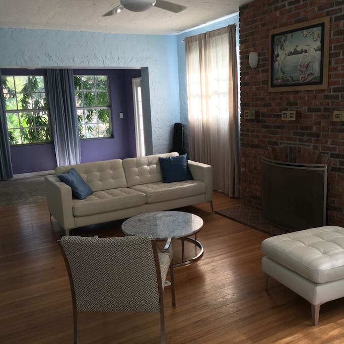 entryway and living room