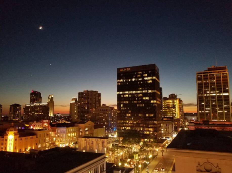 View of Horton Plaza Park at Sunset