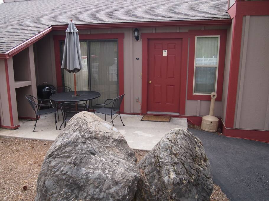 Front of Condo and Patio area