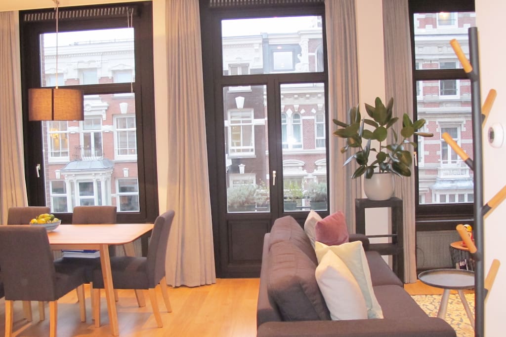 Open plan lounge, dining area and kitchen at the front of the property.