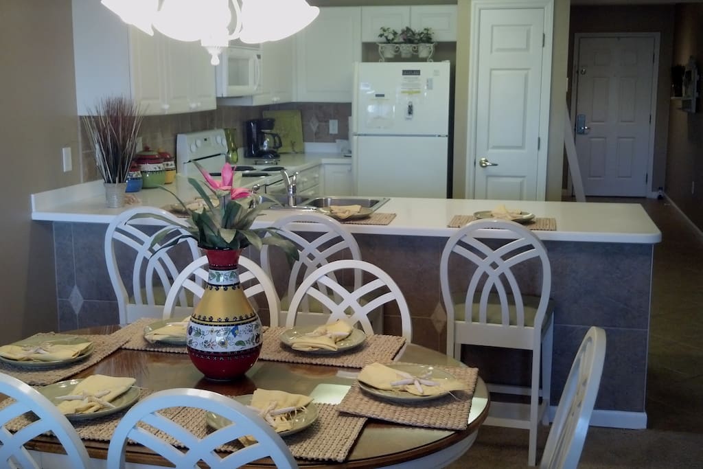 Dining room and kitchen