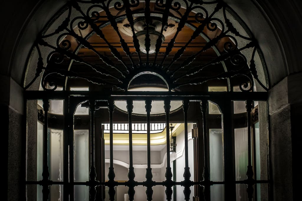 Main building iron gate