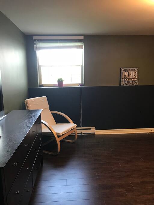 seating area in the bedroom