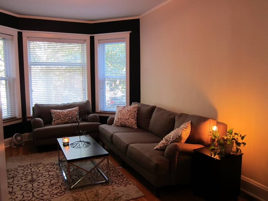 The living room. Still looking for art to hang above the couch. Got any recos?