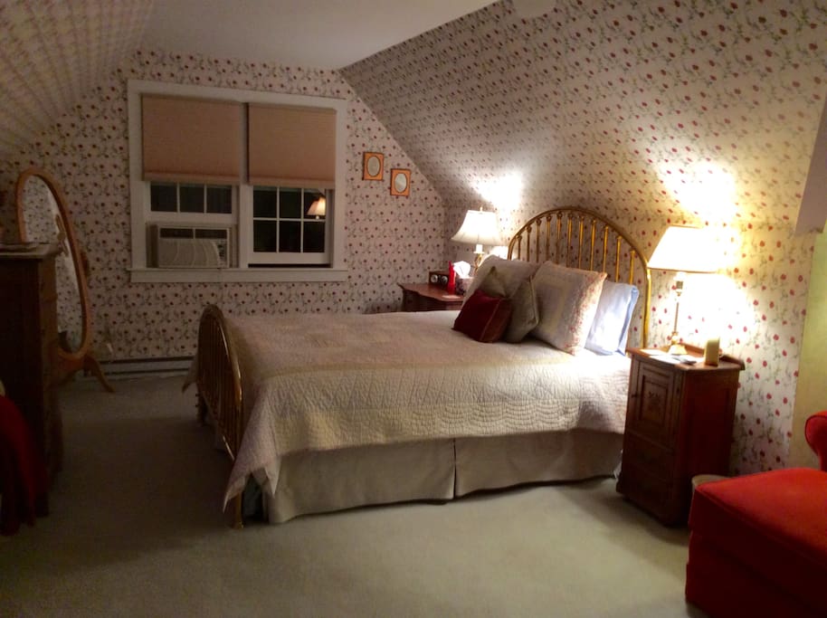 Solid brass bed with simple lines