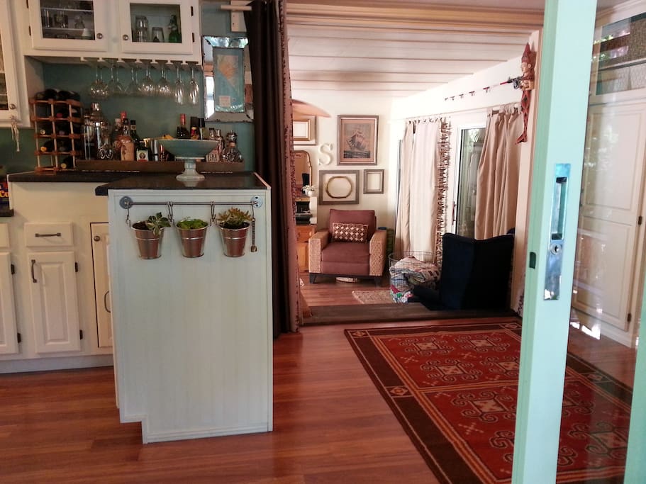 An open floor plan gives the home and airy feeling.