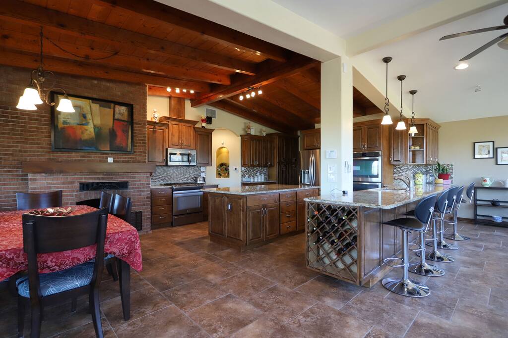 Dining area and kitchen