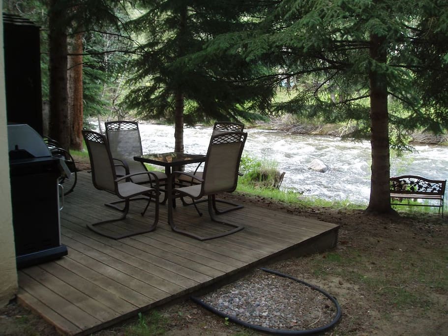 View looking down Gore Creek from back deck