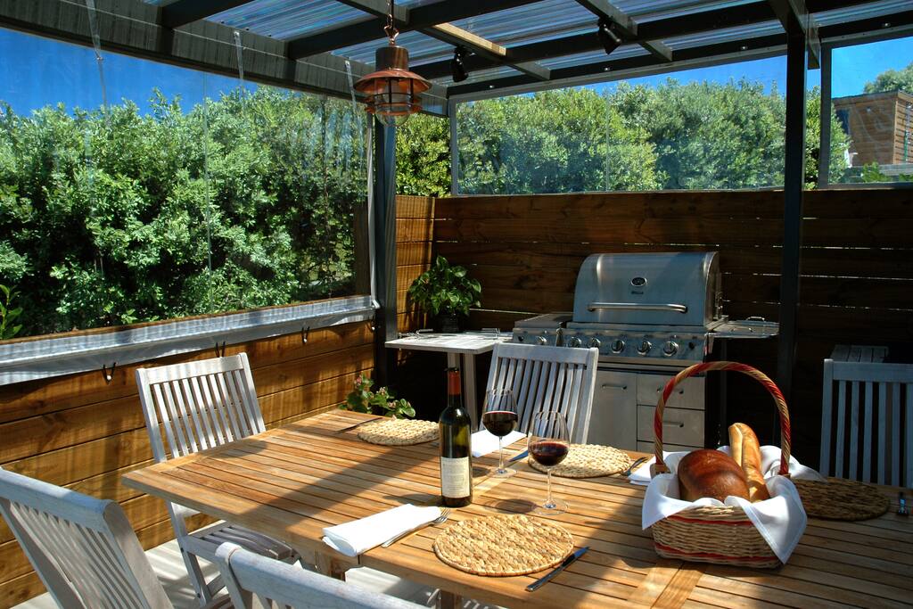 Outdoor BBQ area