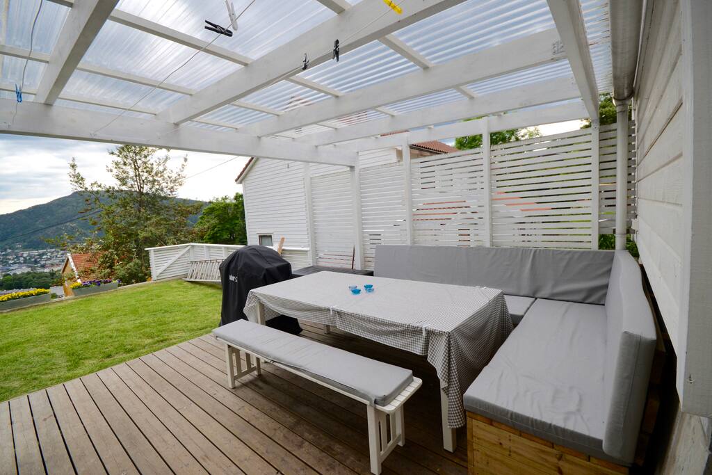 covered terrace (shared in case we are at home). There is a brand new gas barbecue