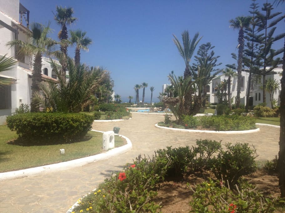 Accès principal direct vers la plage