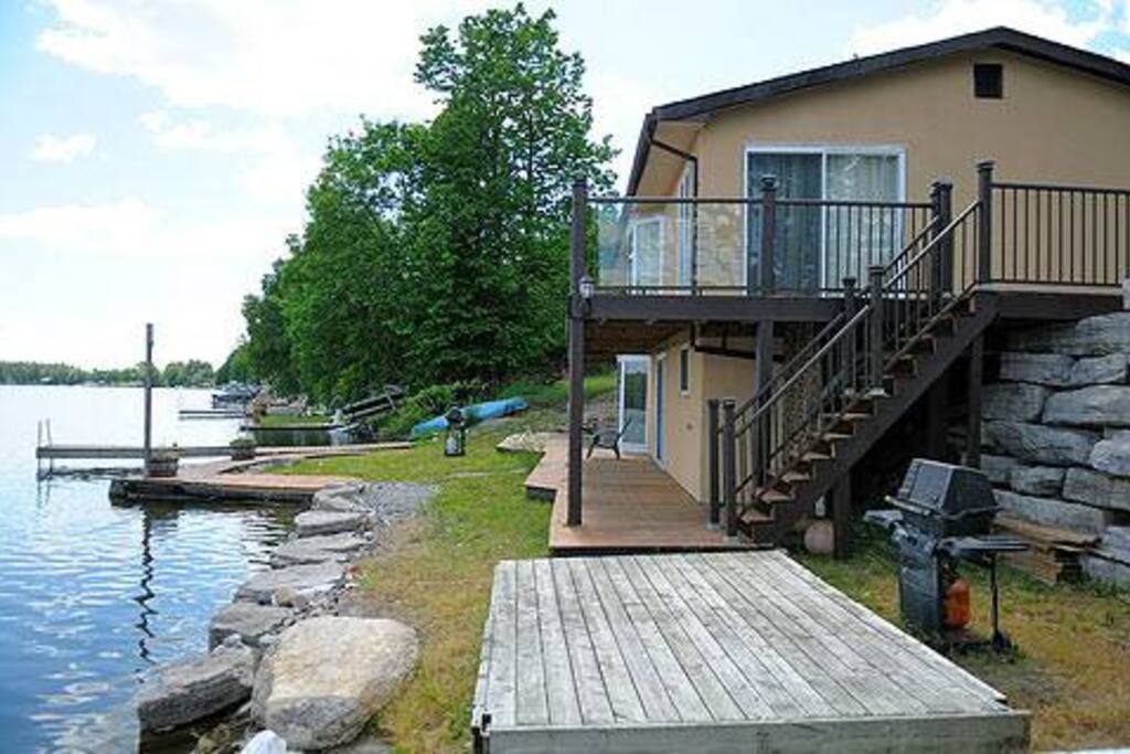 Beautiful view. From the side of the cottage shows both levels. Both levels are accessible from the top and both the sides and the staircase inside to both levels.