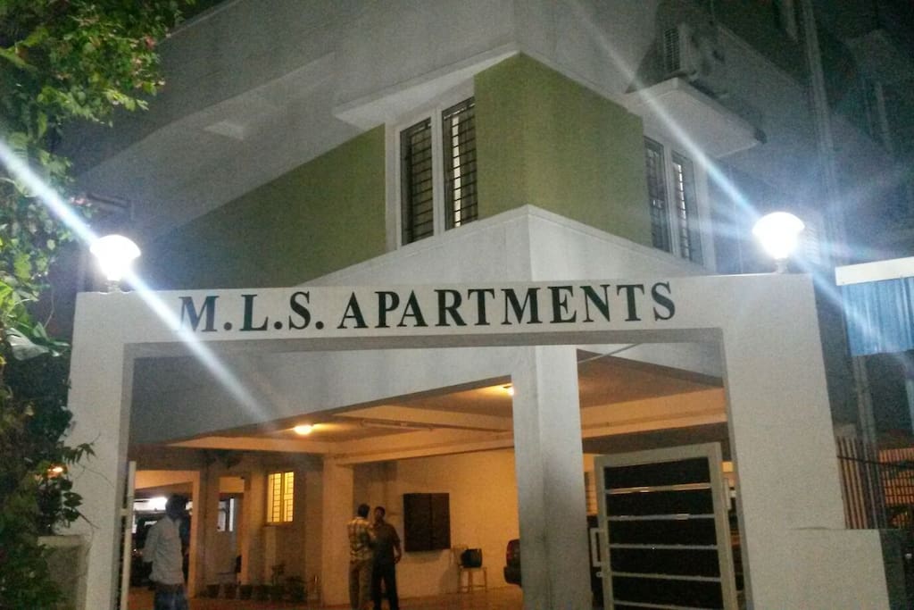 Night View with LED Lights on the arch of MLS Apts