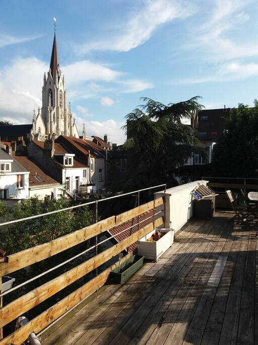 a nice view from the terrace on the church