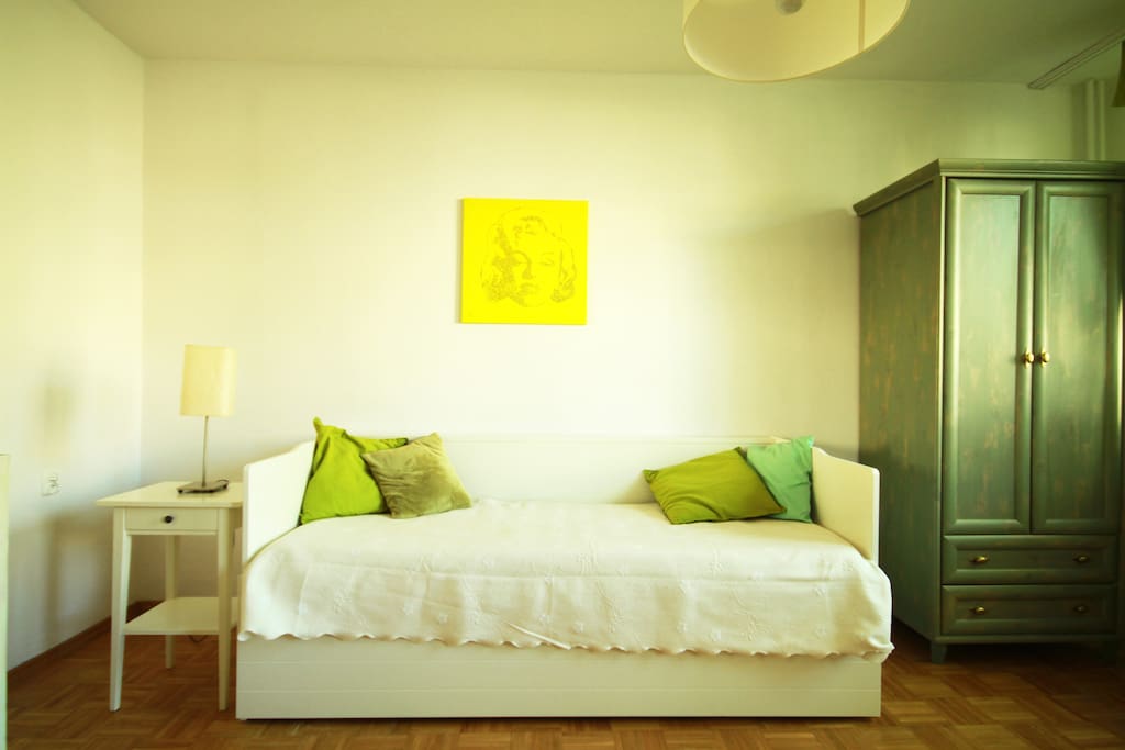 Studio view - bed
