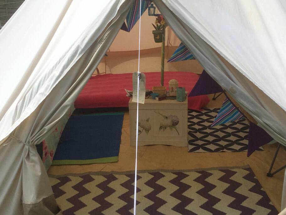 Bell tent entrance