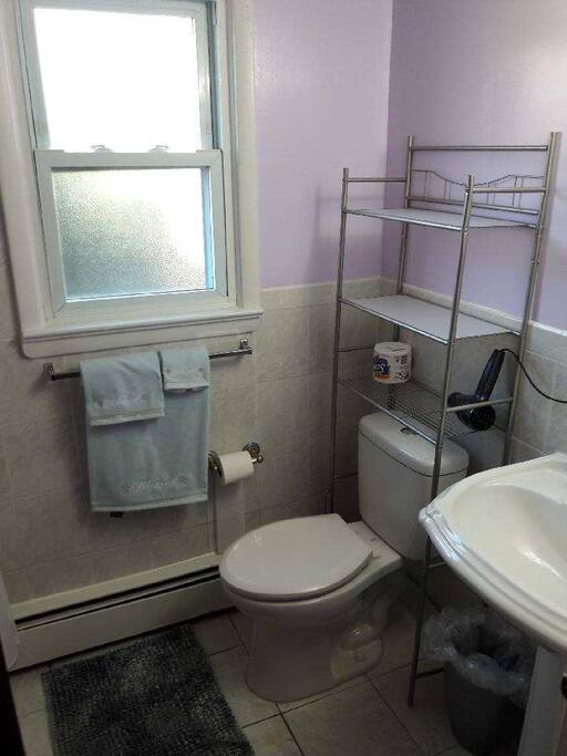 Clean Bathroom with Toiletries