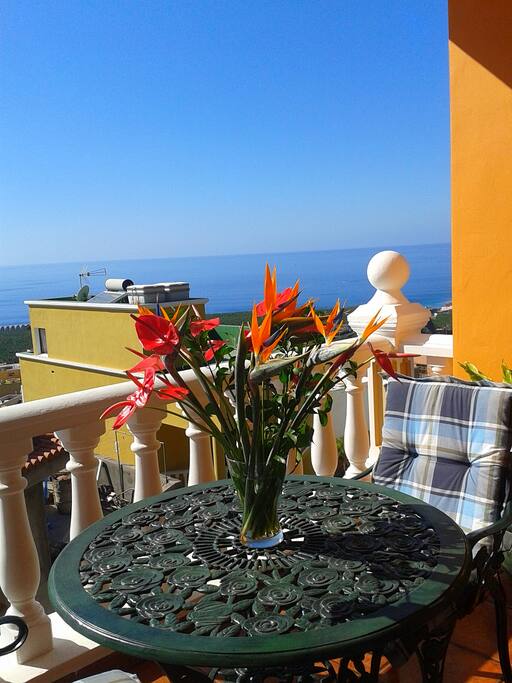 terrace with sea view