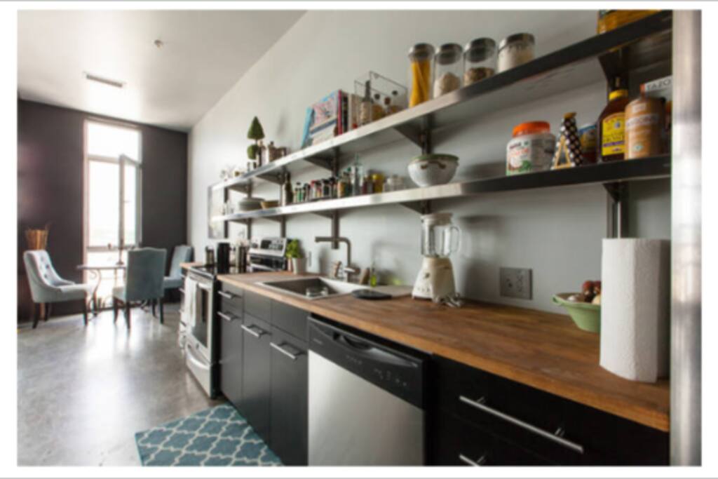 Fully stocked kitchen