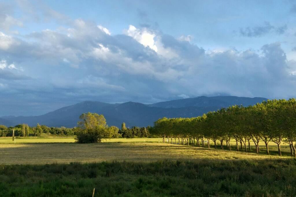 Une partie de la vue coté montagnes