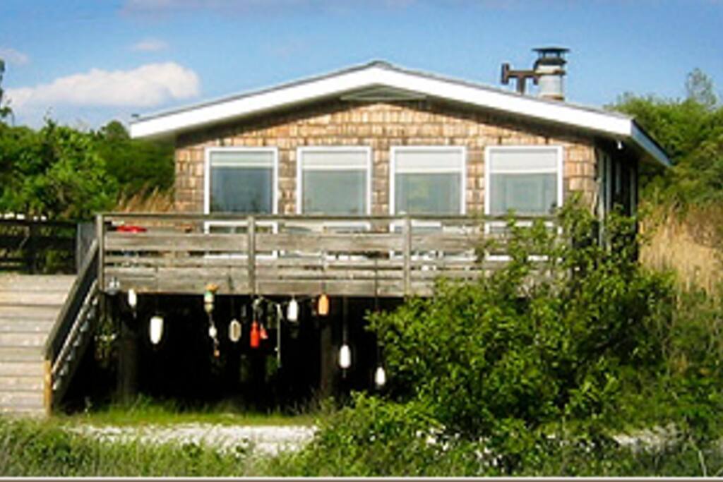 View of Bay Cottage from dune path