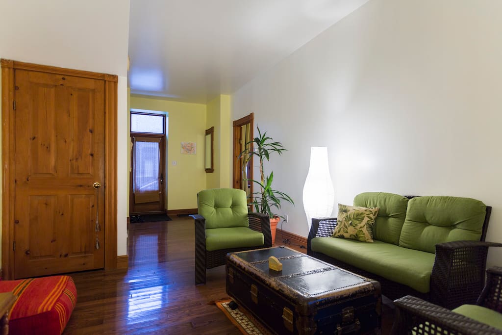 relax in the spacious living room