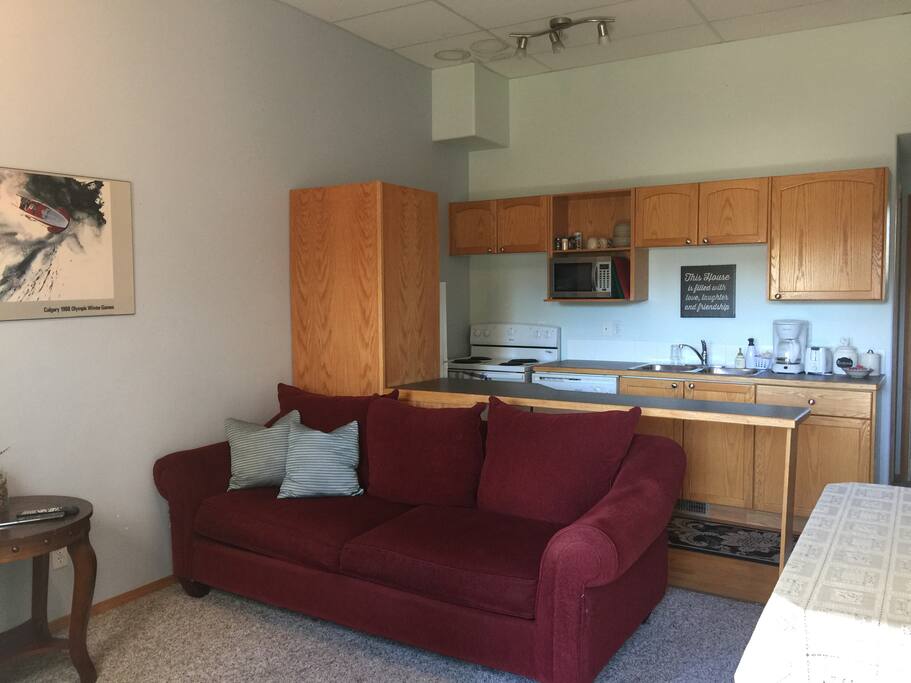 Living room and kitchen