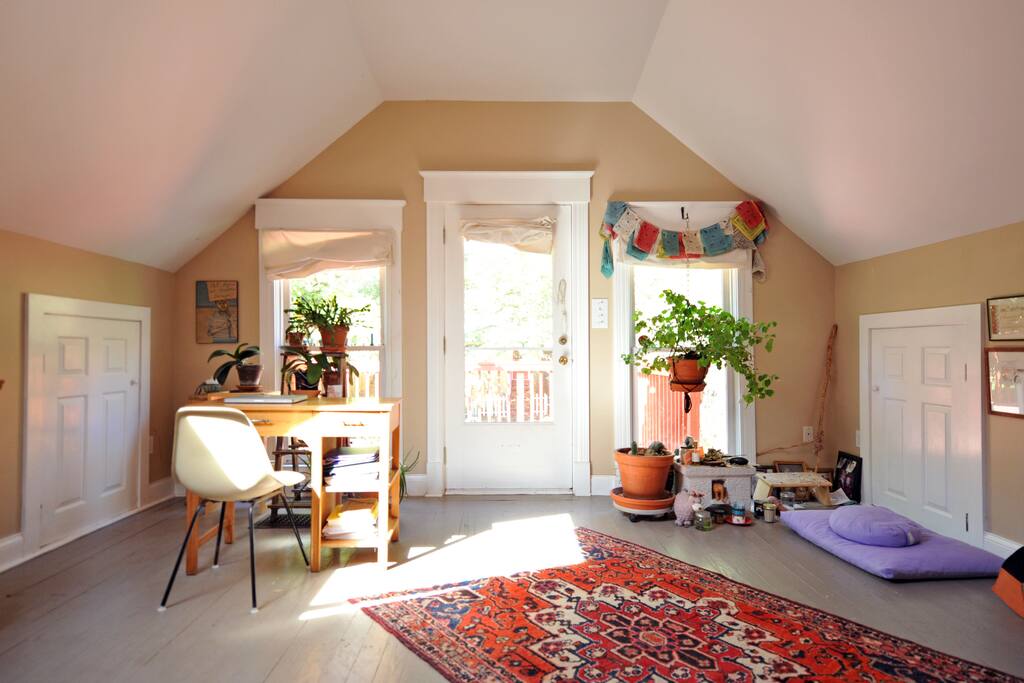 Your big bedroom with lots of light.