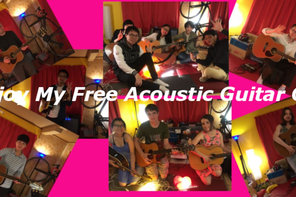My Free Acoustic Guitar Gig photo. More than 100 guests enjoyed my gig.
(^-^)k