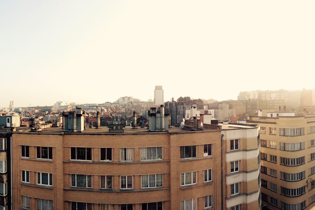 View over Brussels. The apartment is oriented full south so plenty of light all day long!