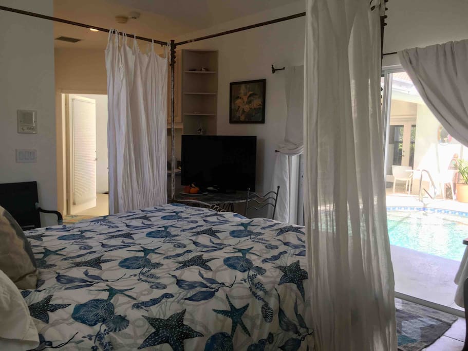 View of pool patio