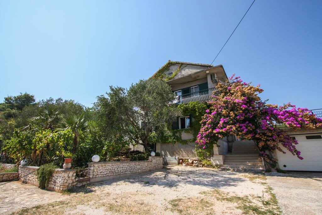 house and the parking space